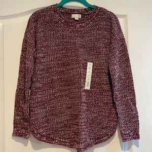 NWT burgundy knit sweater
